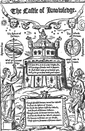Фронтиспис "Замка Знания" Роберта Рекорда. 1556.